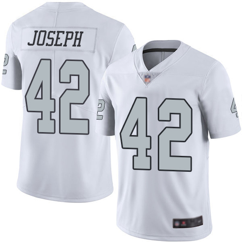 Men Oakland Raiders Limited White Karl Joseph Jersey NFL Football 42 Rush Vapor Untouchable Jersey